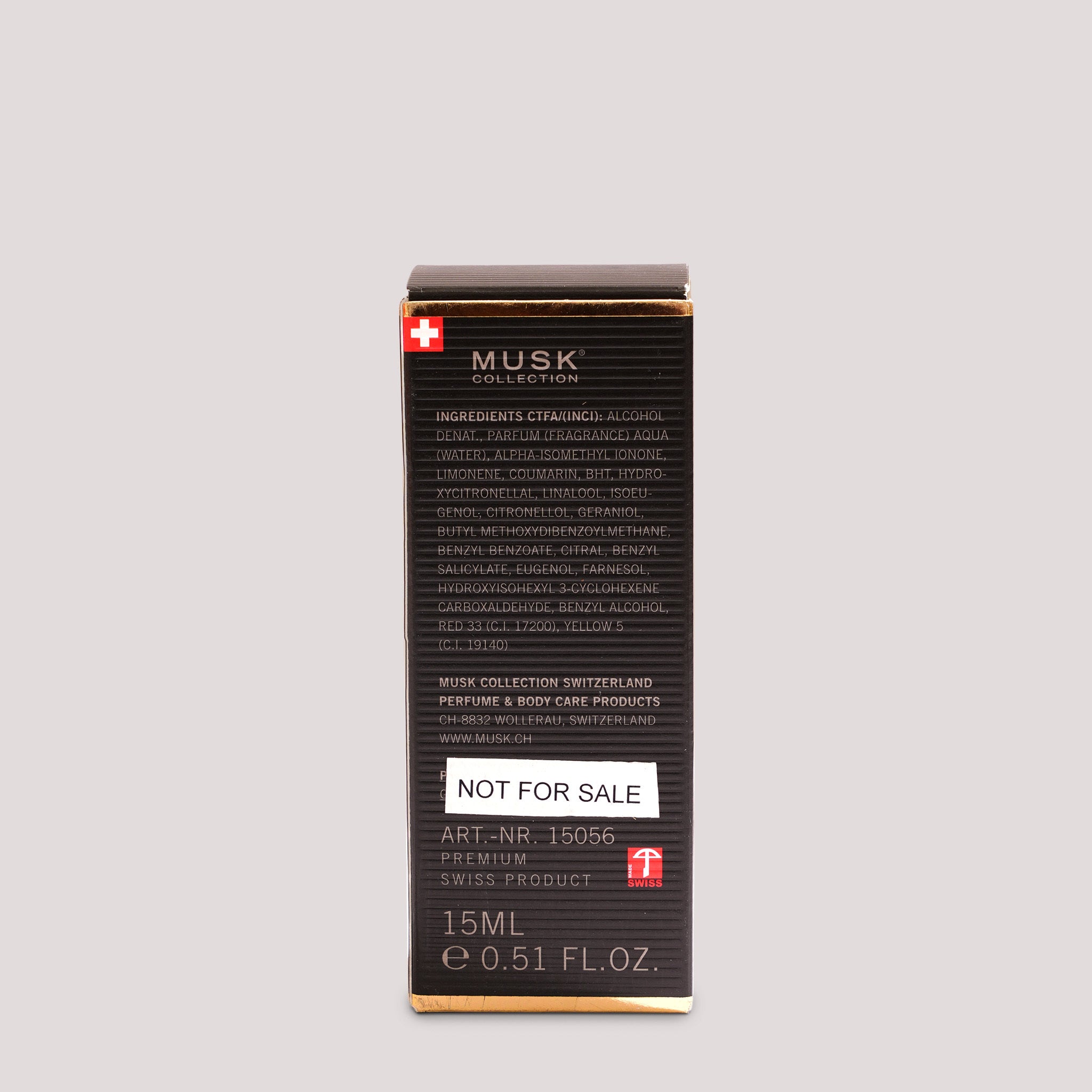 Black Musk Eau de Parfum 15ml – Musk Collection | Fulminoso – Bottle Detail