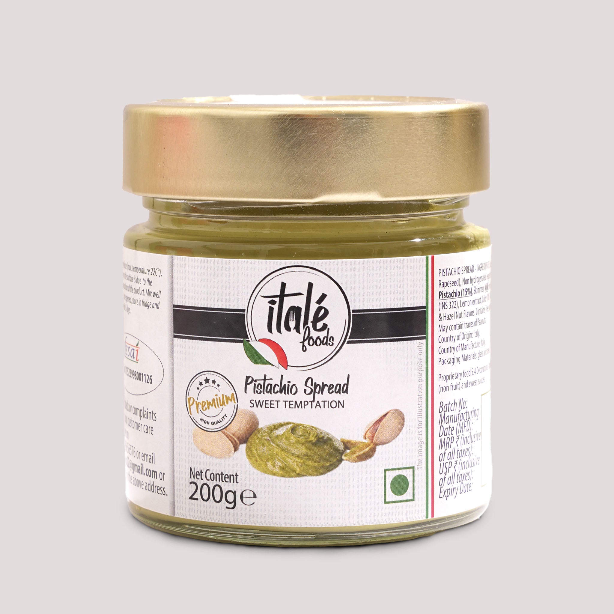 Italé Foods Pistachio Spread 200g – Sicilian Bronte Quality | Fulminoso