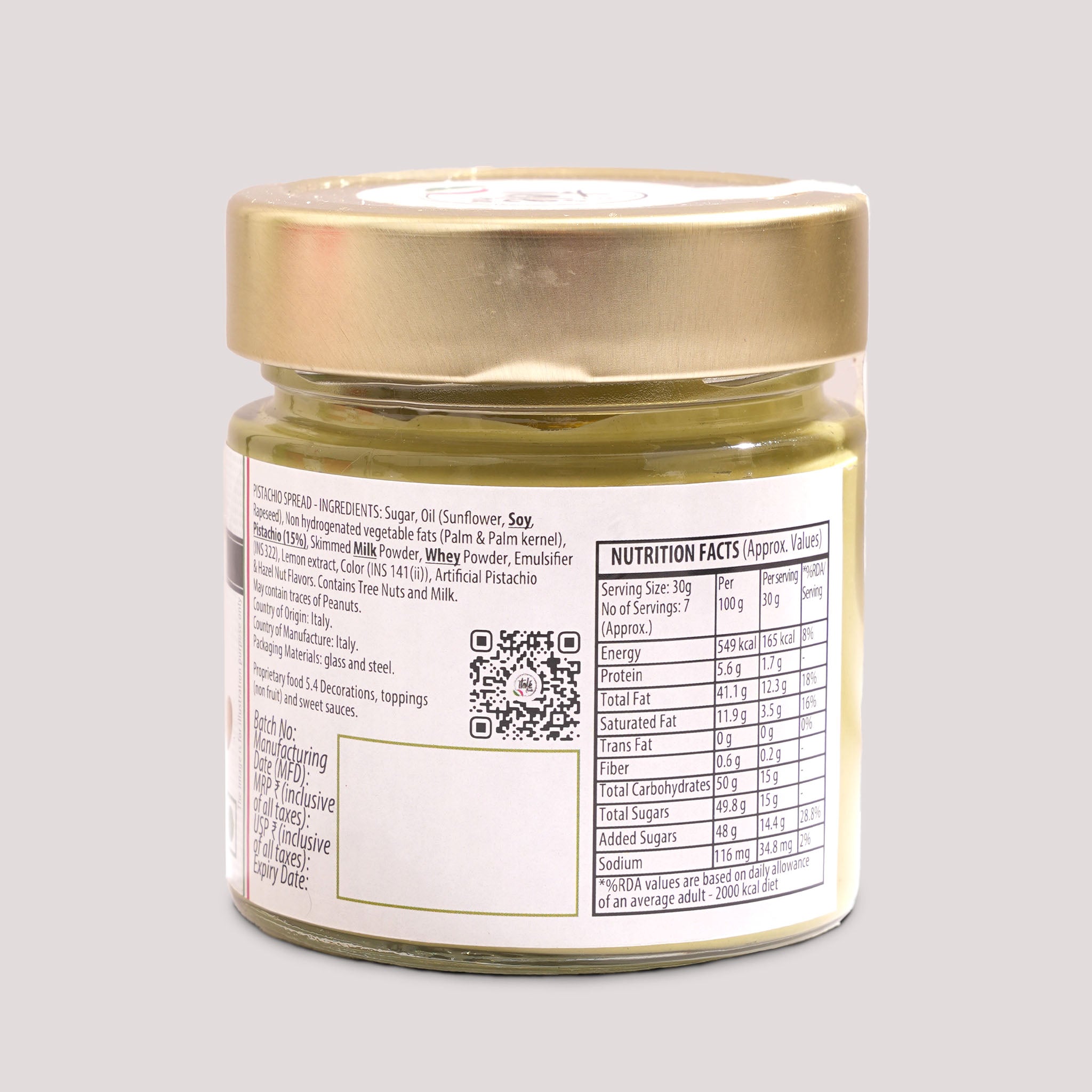 Italé Foods Pistachio Spread 200g – Sicilian Bronte Quality | Fulminoso