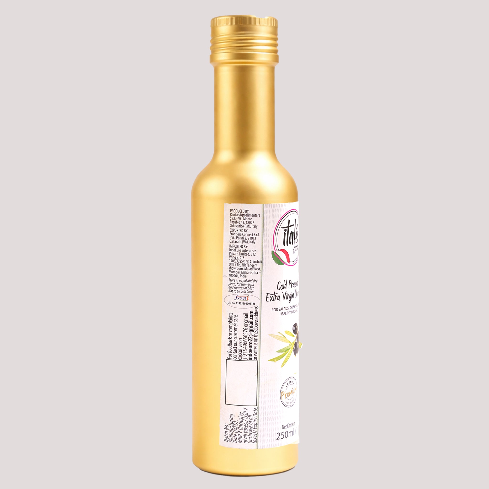 Italé Foods Cold Pressed Extra Virgin Olive Oil 250ml – Liguria Italy | Fulminoso