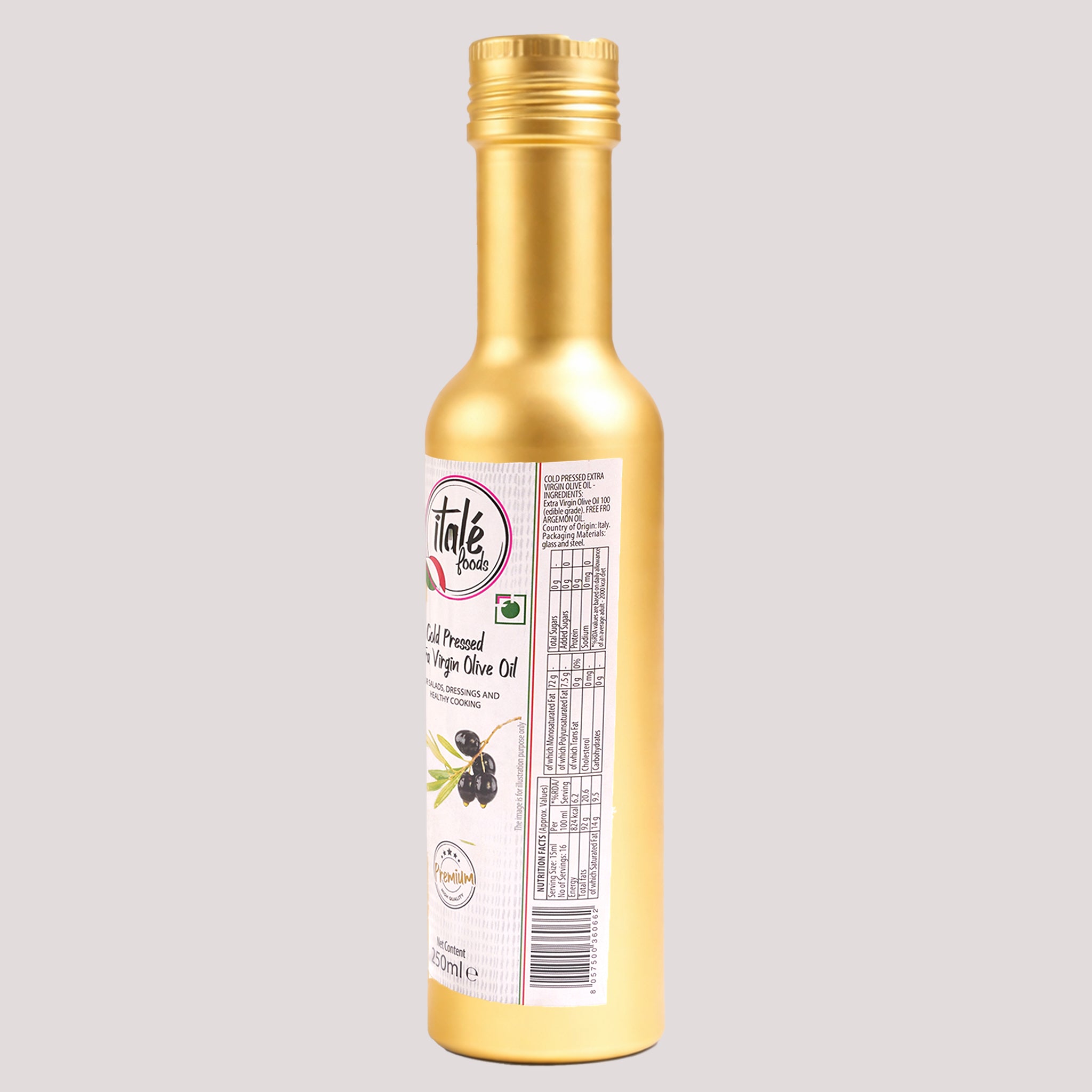 Italé Foods Cold Pressed Extra Virgin Olive Oil 250ml – Liguria Italy | Fulminoso