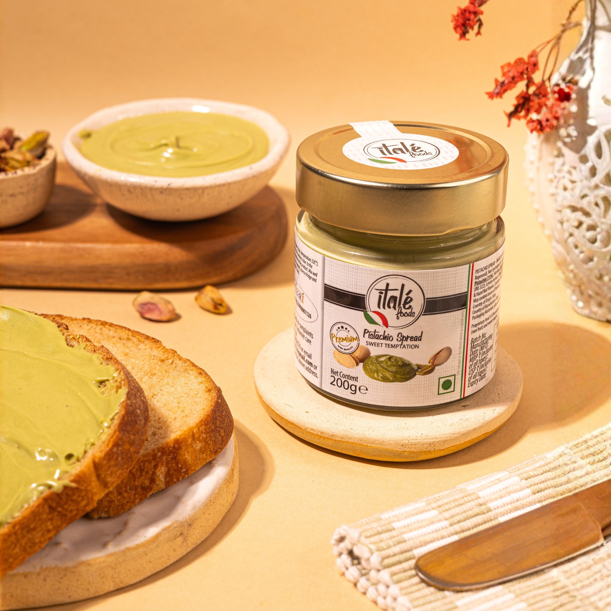 Italé Foods Pistachio Spread 200g – Sicilian Bronte Quality | Fulminoso