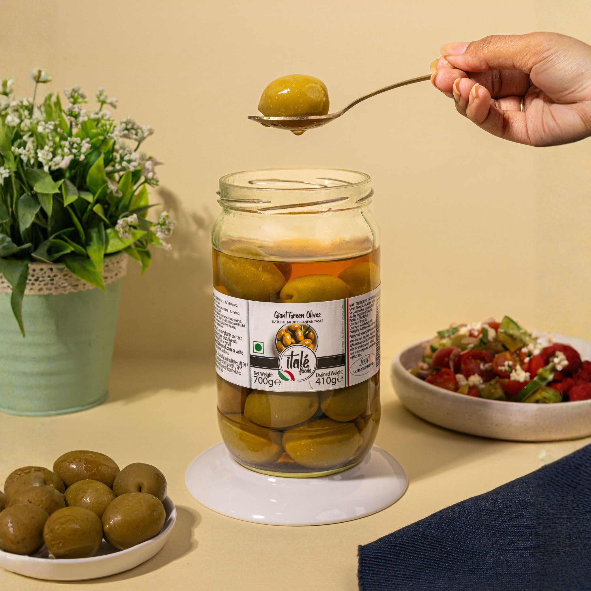 Italé Foods Giant Green Olives 700g – Mediterranean | Fulminoso