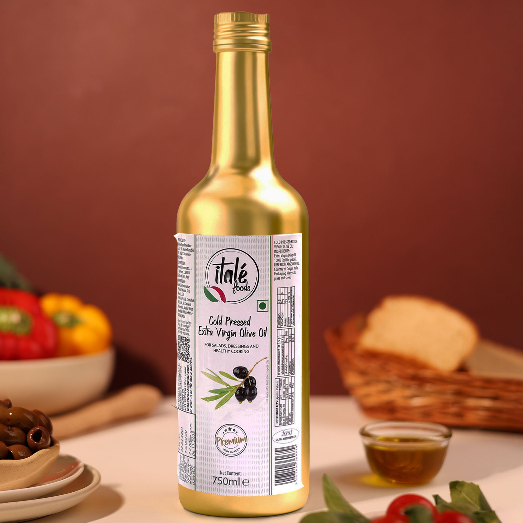 Italé Foods Cold Pressed Extra Virgin Olive Oil 750ml – Liguria Italy | Fulminoso